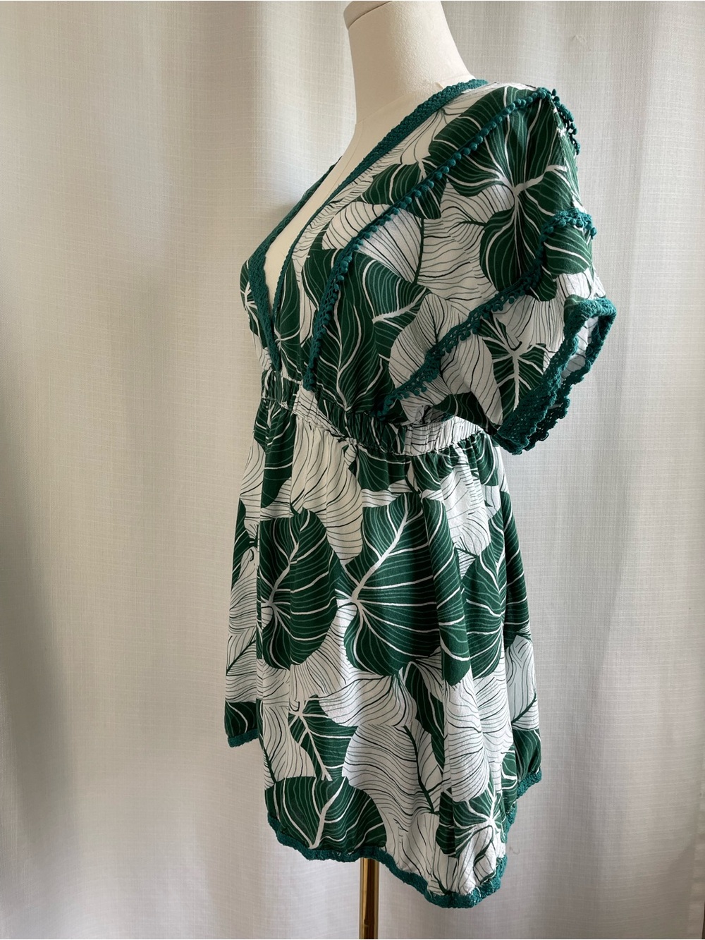 BOHO TROPICAL VACATION America & Beyond Palm Leaf Dress Medium M - Picture 4 of 11